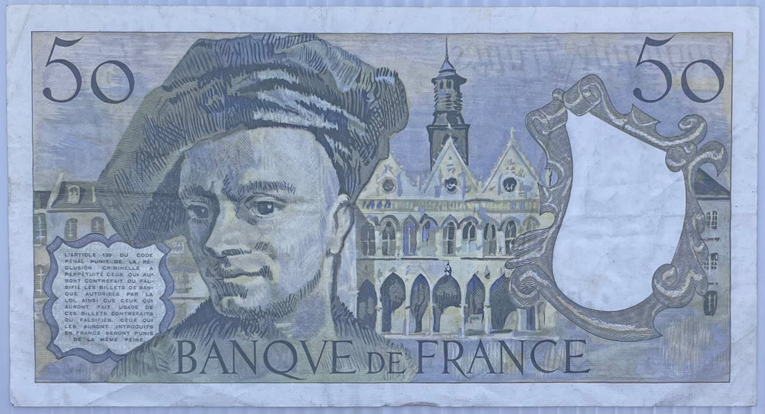 France 1983 50 Francs P-152 Circulated World Banknote Note Shown — back
