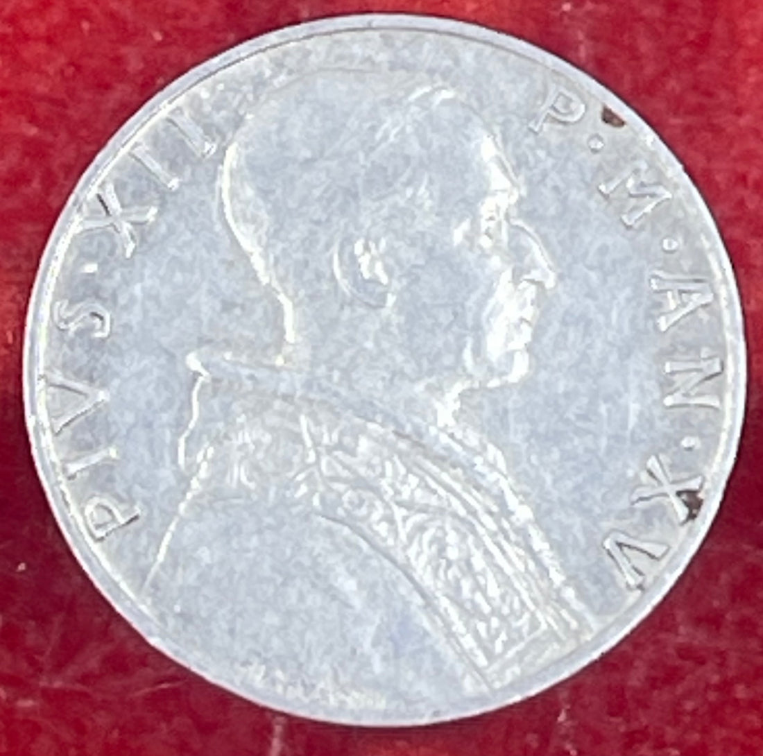 Vatican City 1953 5 Lire UNC World Coin — back