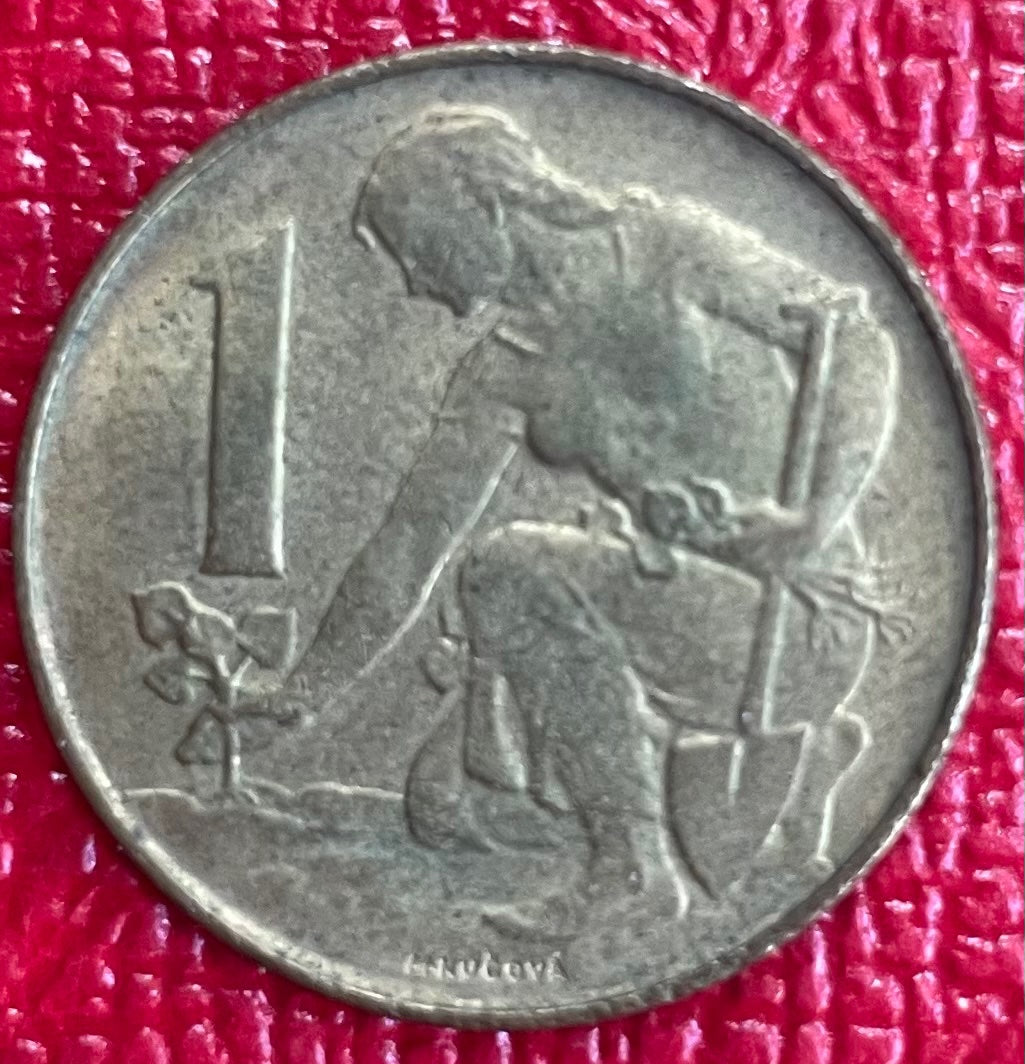 Czechoslovakia 1992 1 koruna KM-Unknown Circulated World Coin Item Shown — back