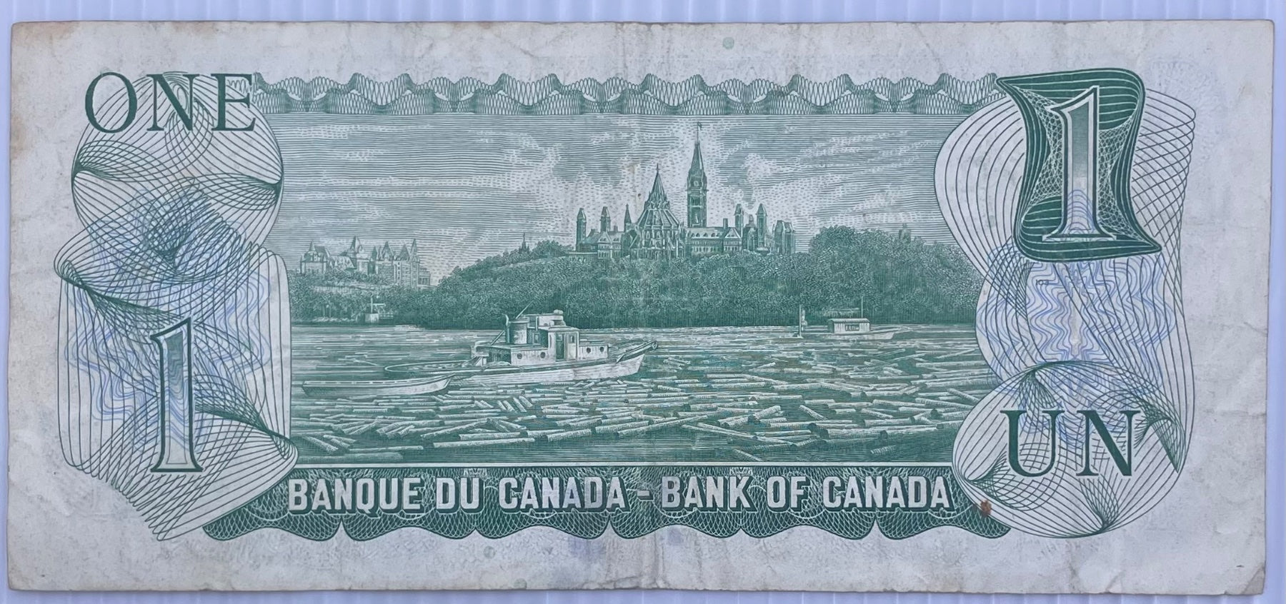 Canada 1973 1 Dollar Circulated World Banknote Note Shown — back
