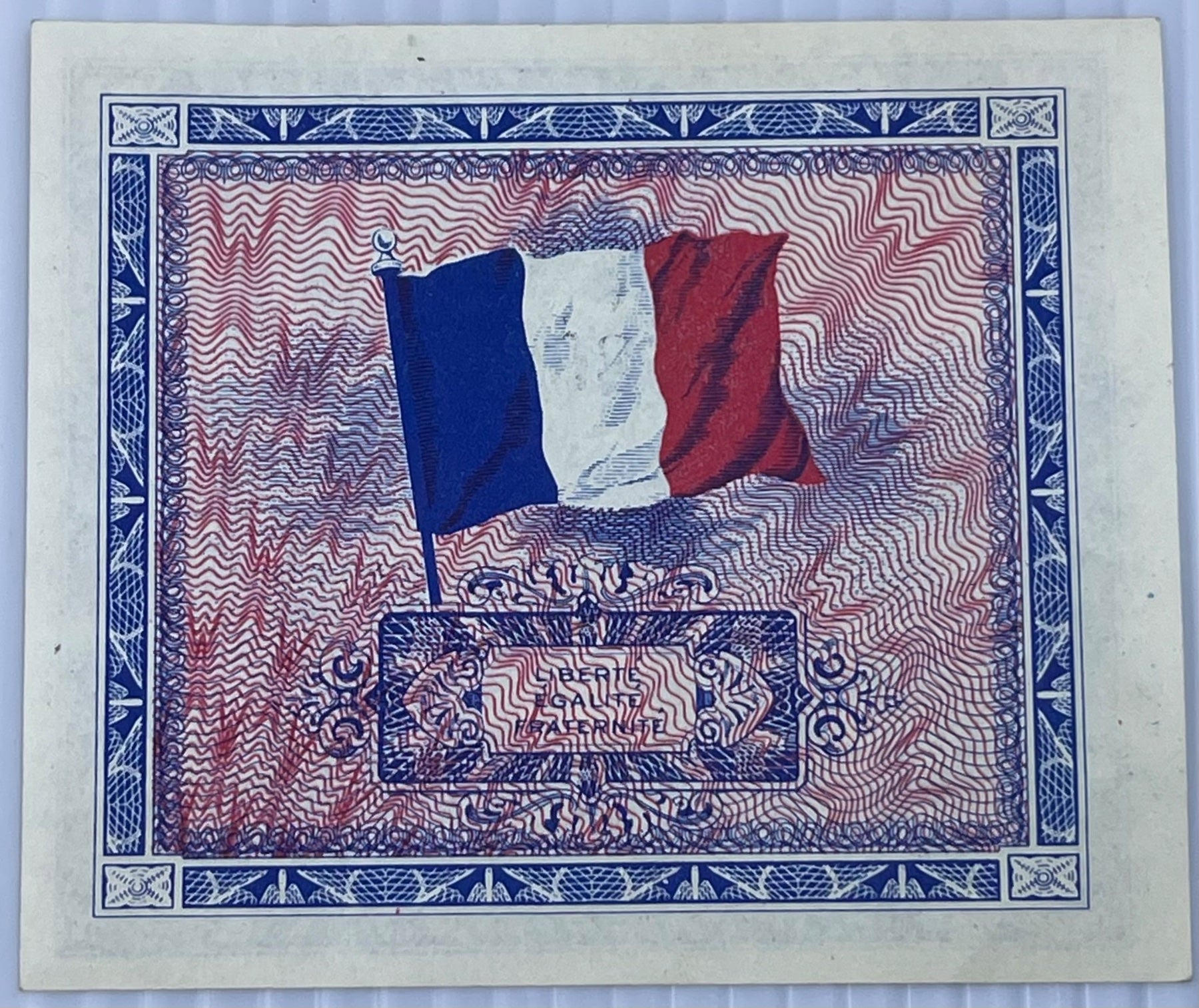France 1944 2 Francs M1 Uncirculated World Banknote — back