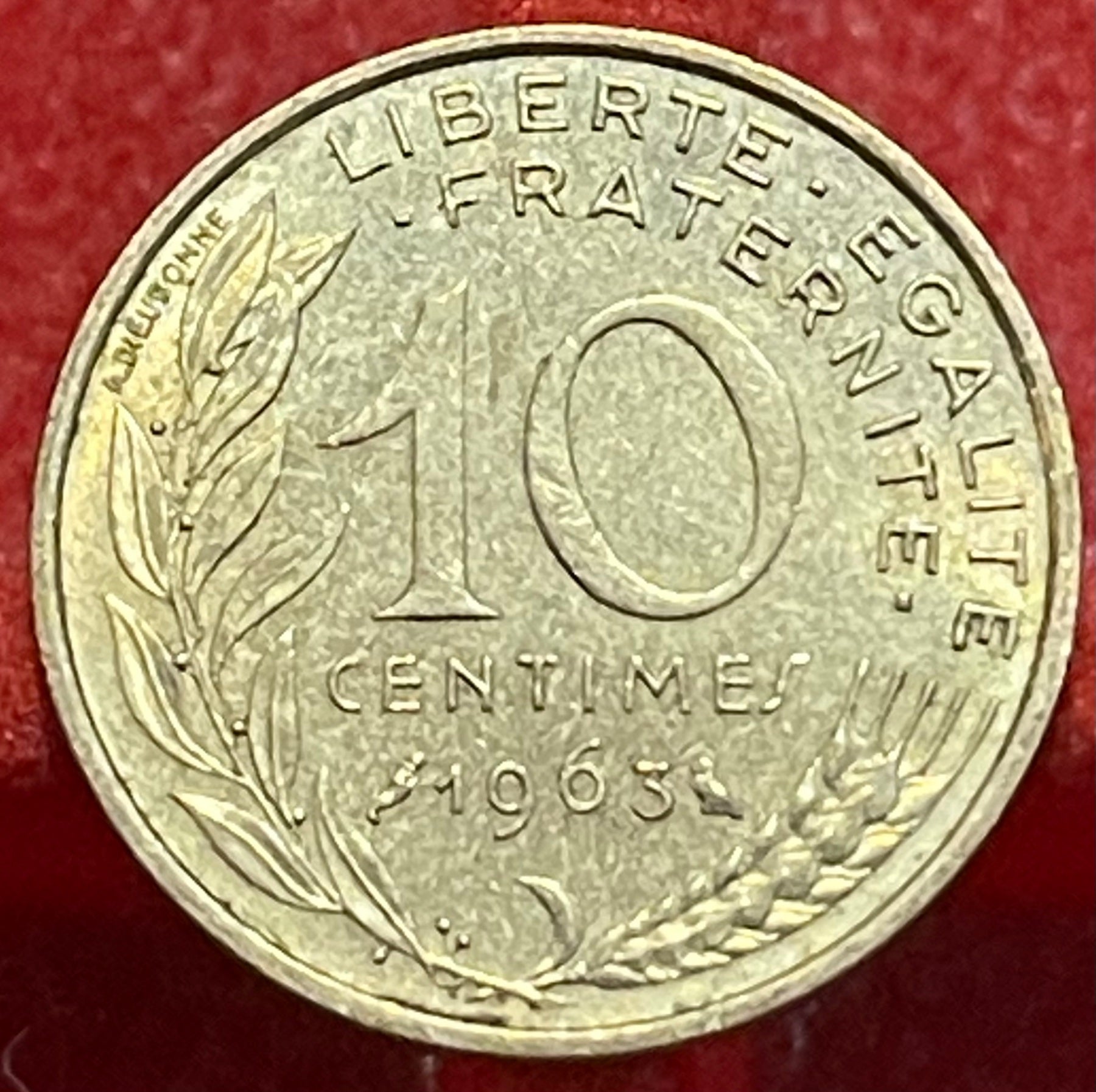 France 1963 10 Centimes KM-929 Circulated World Coin — back
