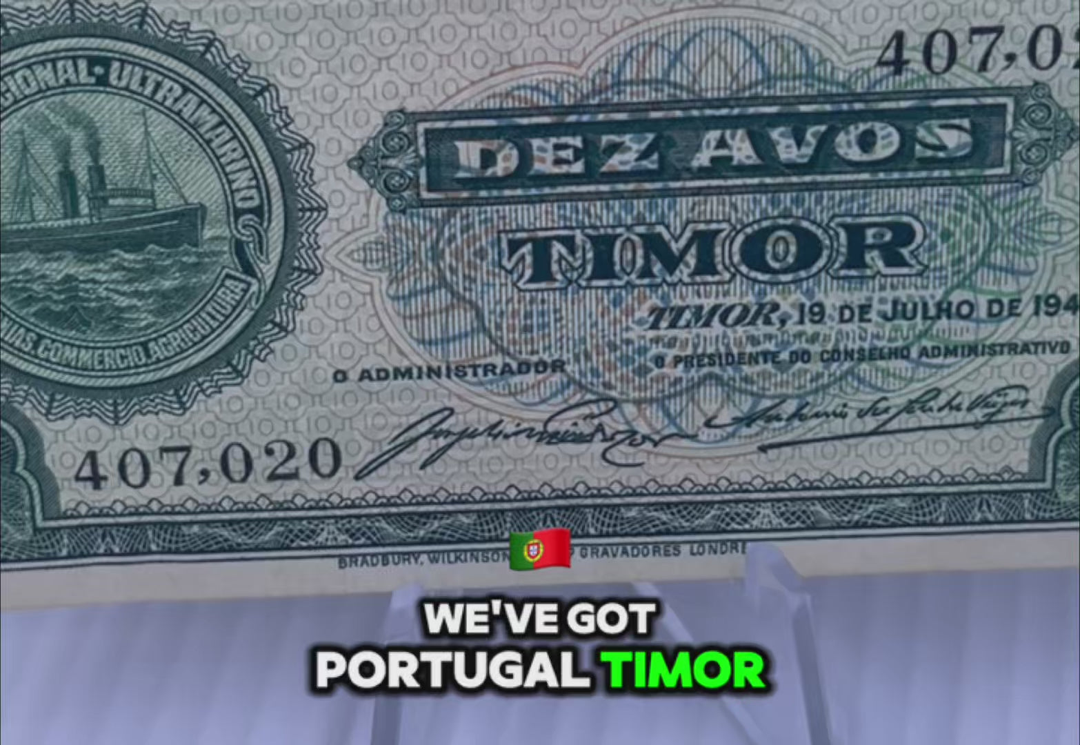 Timor 1940 10 Avos P-13 Used World Banknote Currency