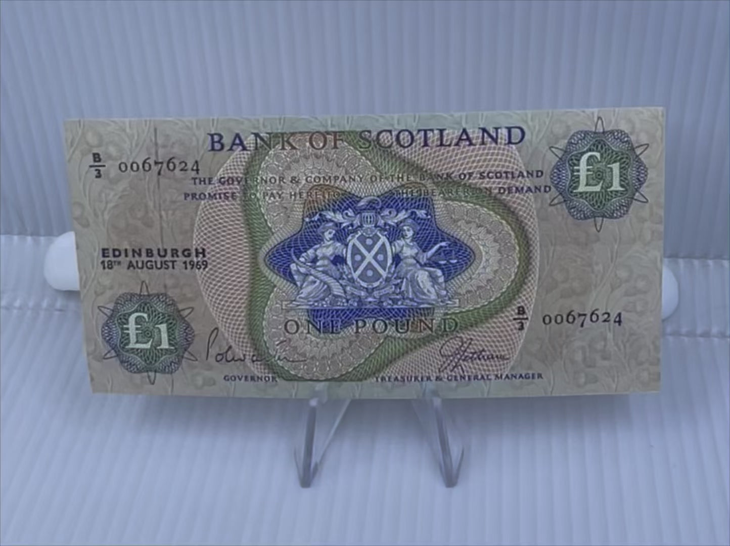 Scotland 1969 1 Pound P-109B UNC World Banknote