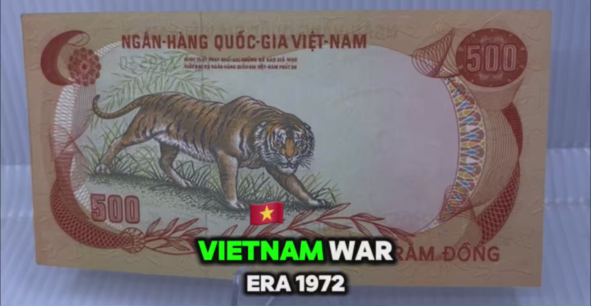 SOUTH-VIETNAM 500 DONG 1972 UNC P-33a TIGER, VIETNAM WAR-ERA