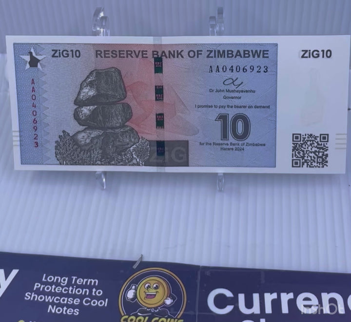 Zimbabwe 2024 10 Zig P-110 UNC World Banknote