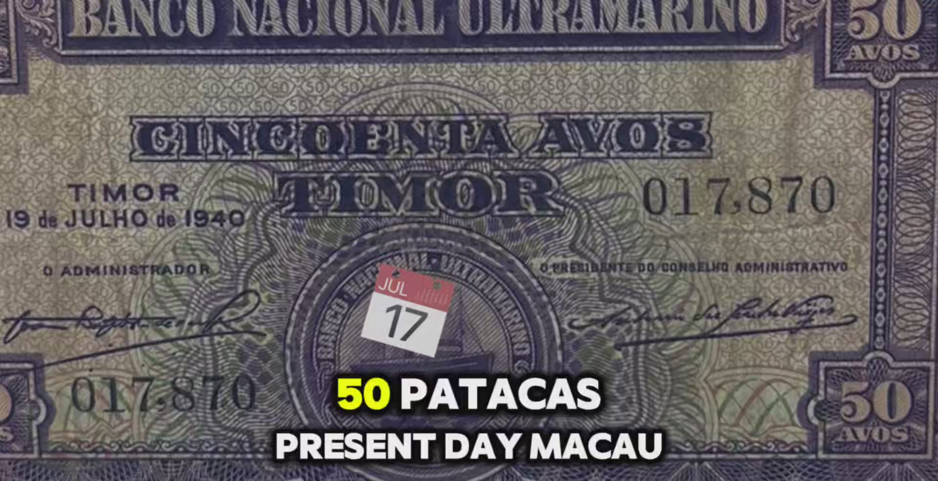 Timor 1940 50 Avos P-14 Used World Banknote Currency