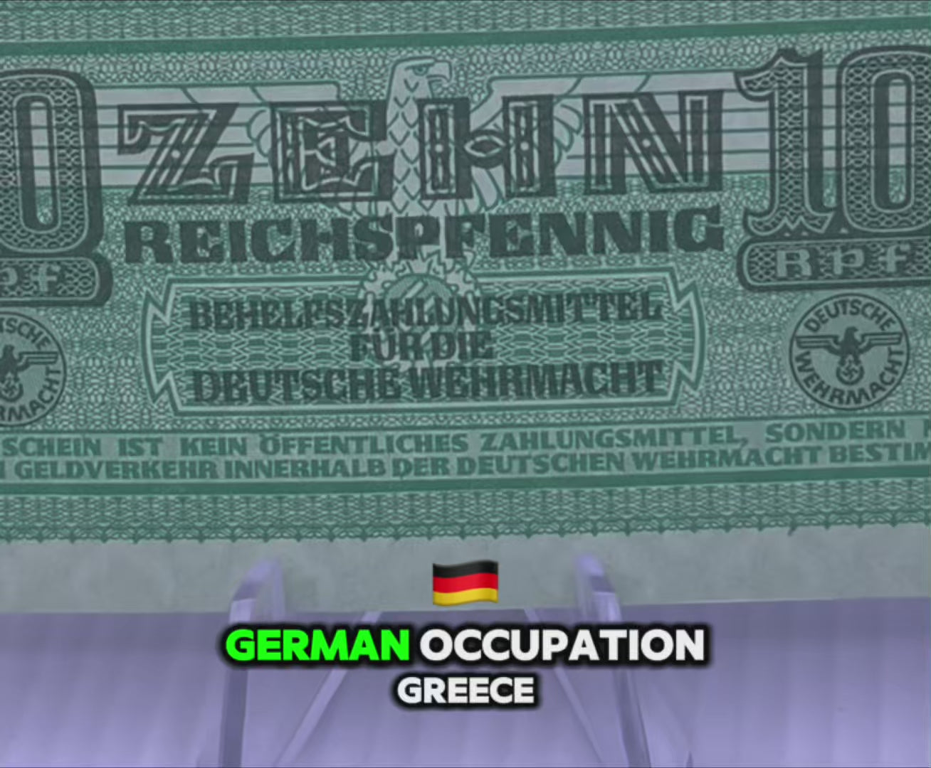 Germany Wehrmacht Auxiliary Certificate 10 Reichspfennig Greece 1942 RARE, Greec